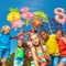 8th Birthday Anniversary Hawaiian Party Supplies 6 Pcs 40 Inch Giant Foil Helium Balloon Set